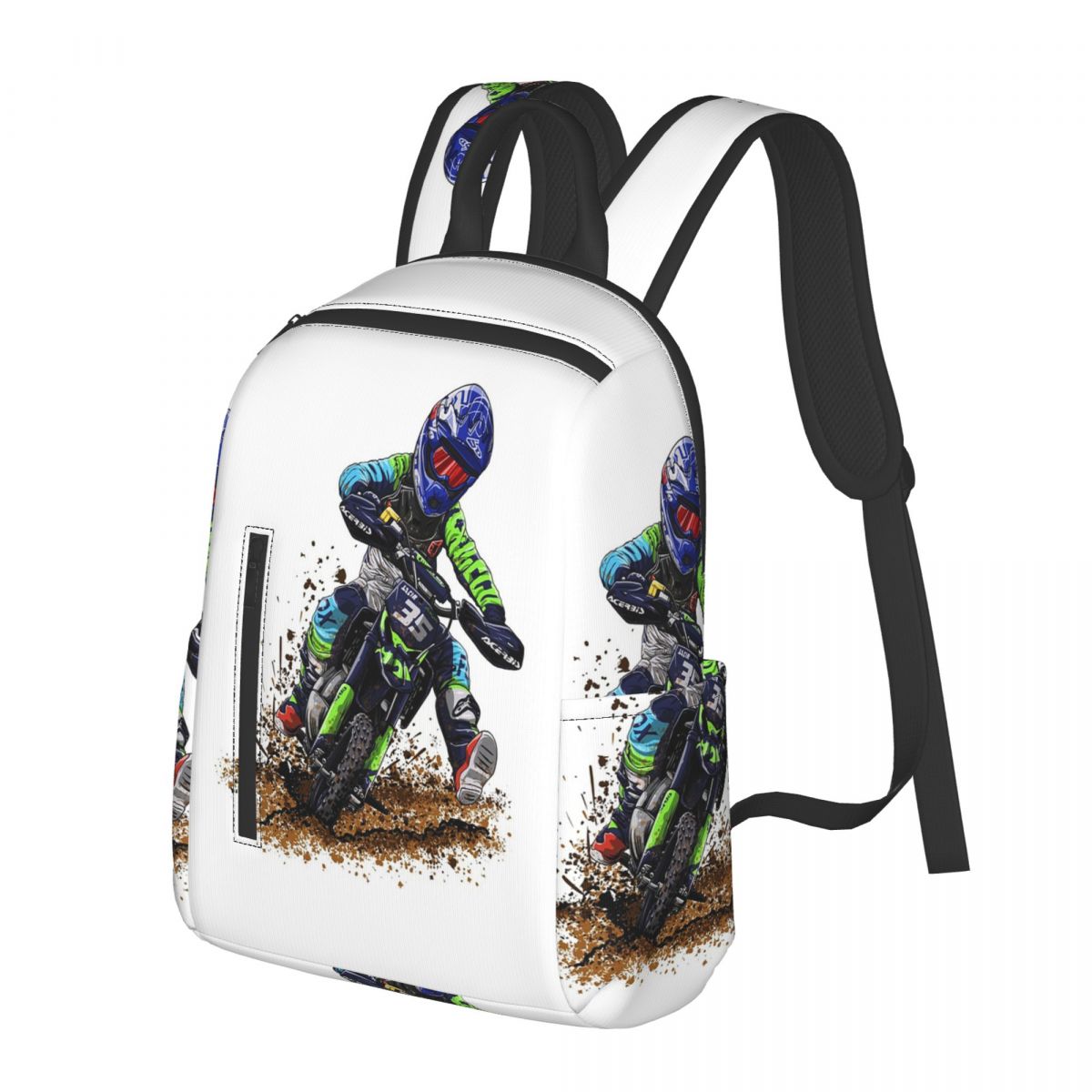 Cycling Commute Backpack - Motocross Dirt Bike Studios MX Rider
