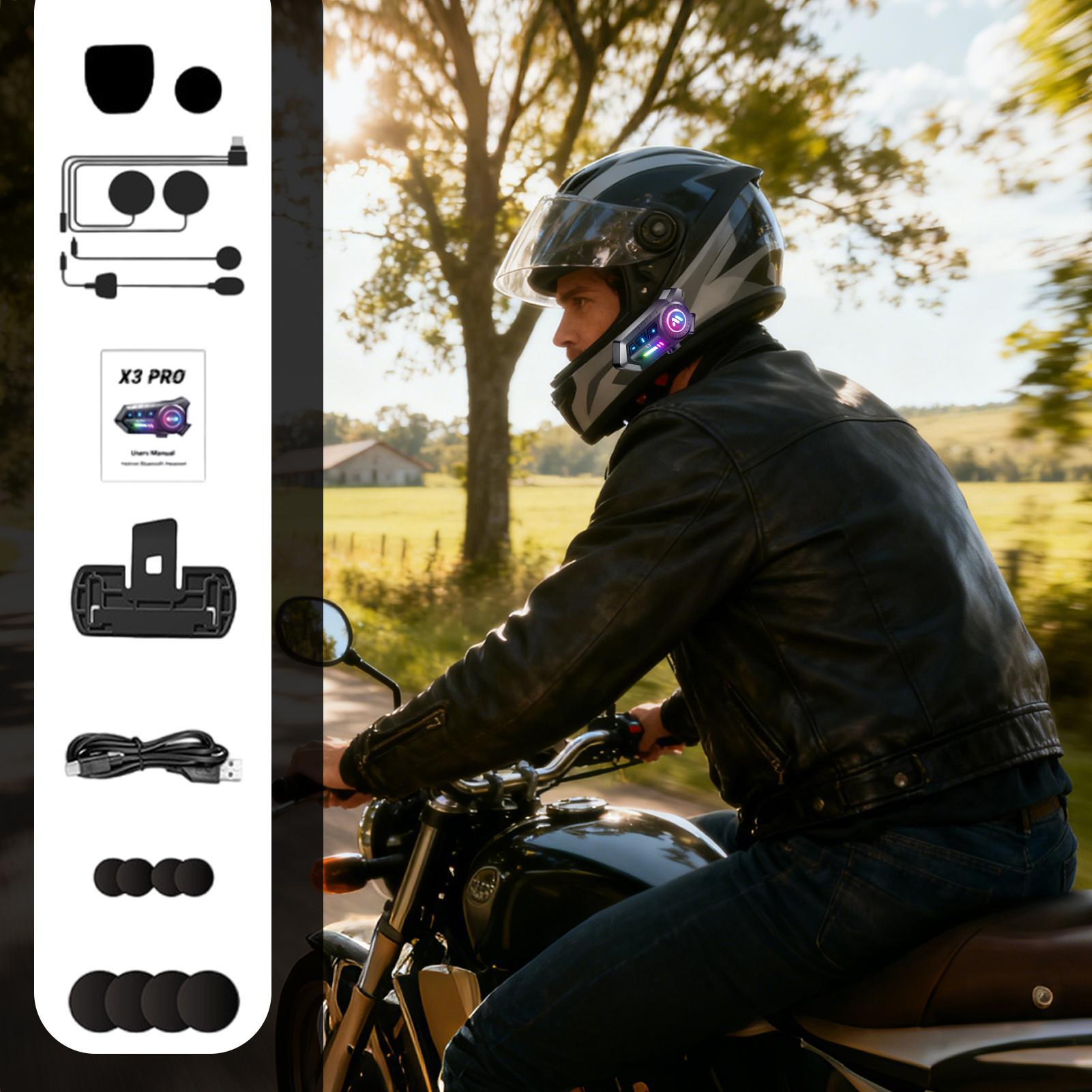 Commute Cycling Helmet - Motorcycle Headphones Wireless Smart Helmet Headset