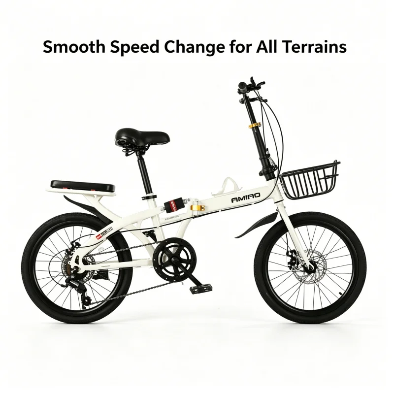Commuting With Bike - 20-inch Ultra-Light Folding Bike 7-Speed Portable