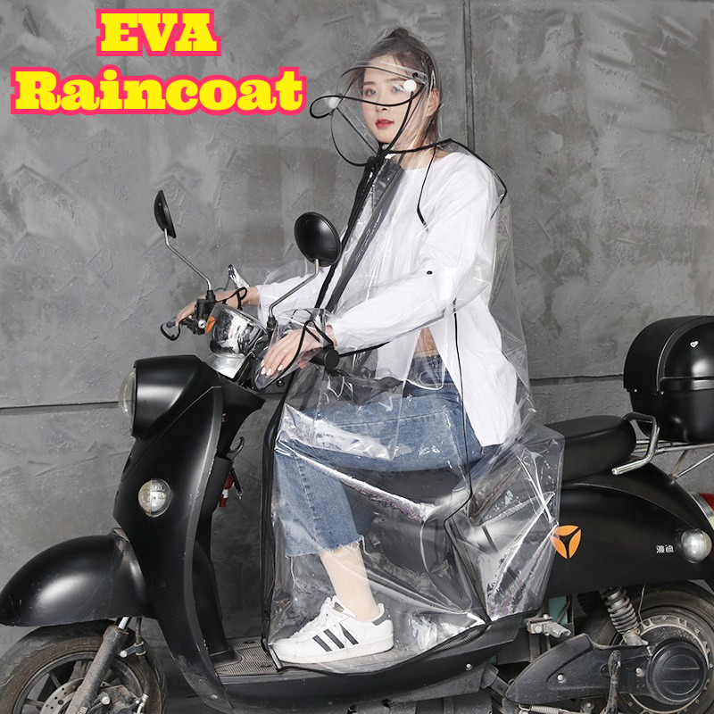 Transparent EVA Rain Poncho Ho - Cycling Commute In Rain 评论和价格