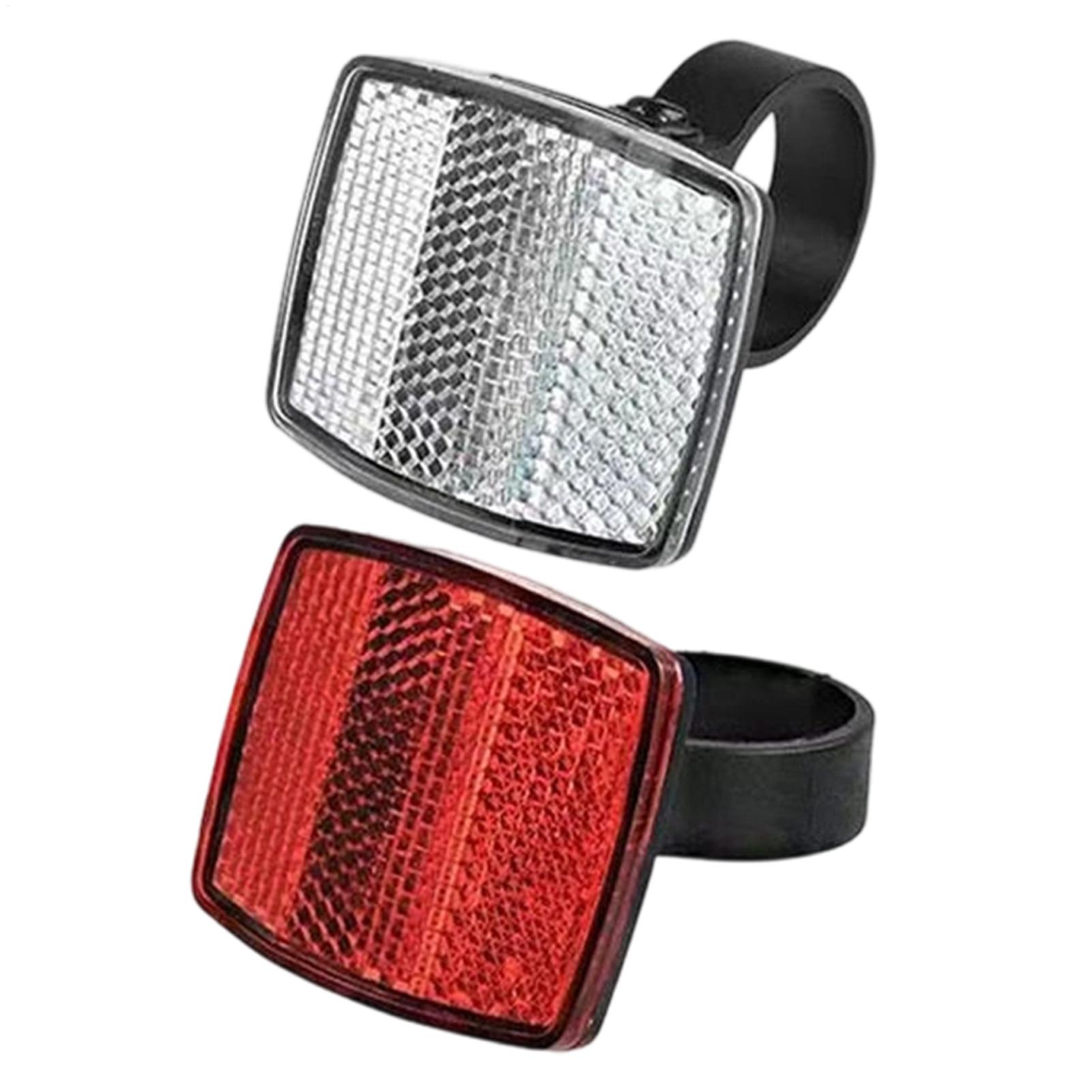 2 Pcs Bike Front Rear Reflecto - Cycling Commute Gear 评论和价格