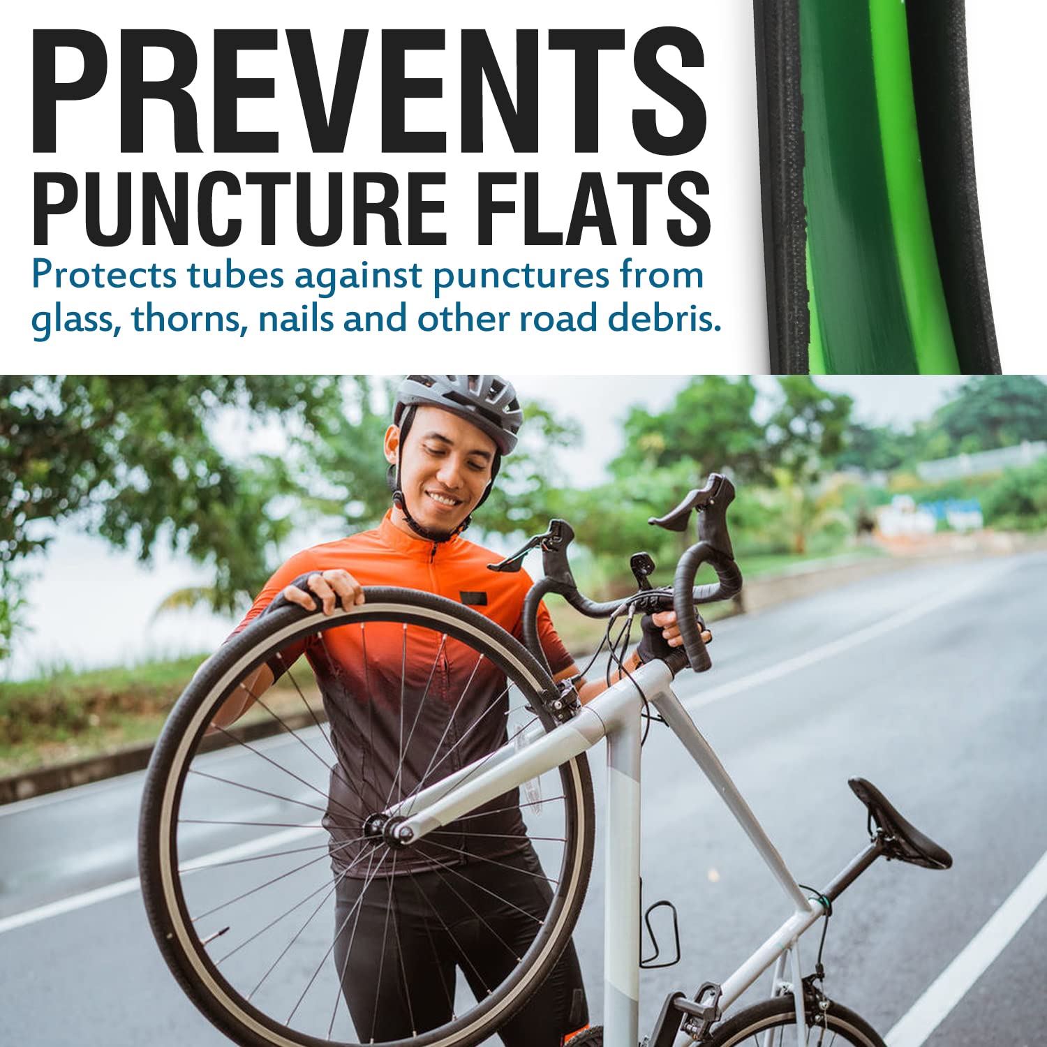 Bike Tire Liner-Help Prevent F - Inner Tube 700C 评论和价格
