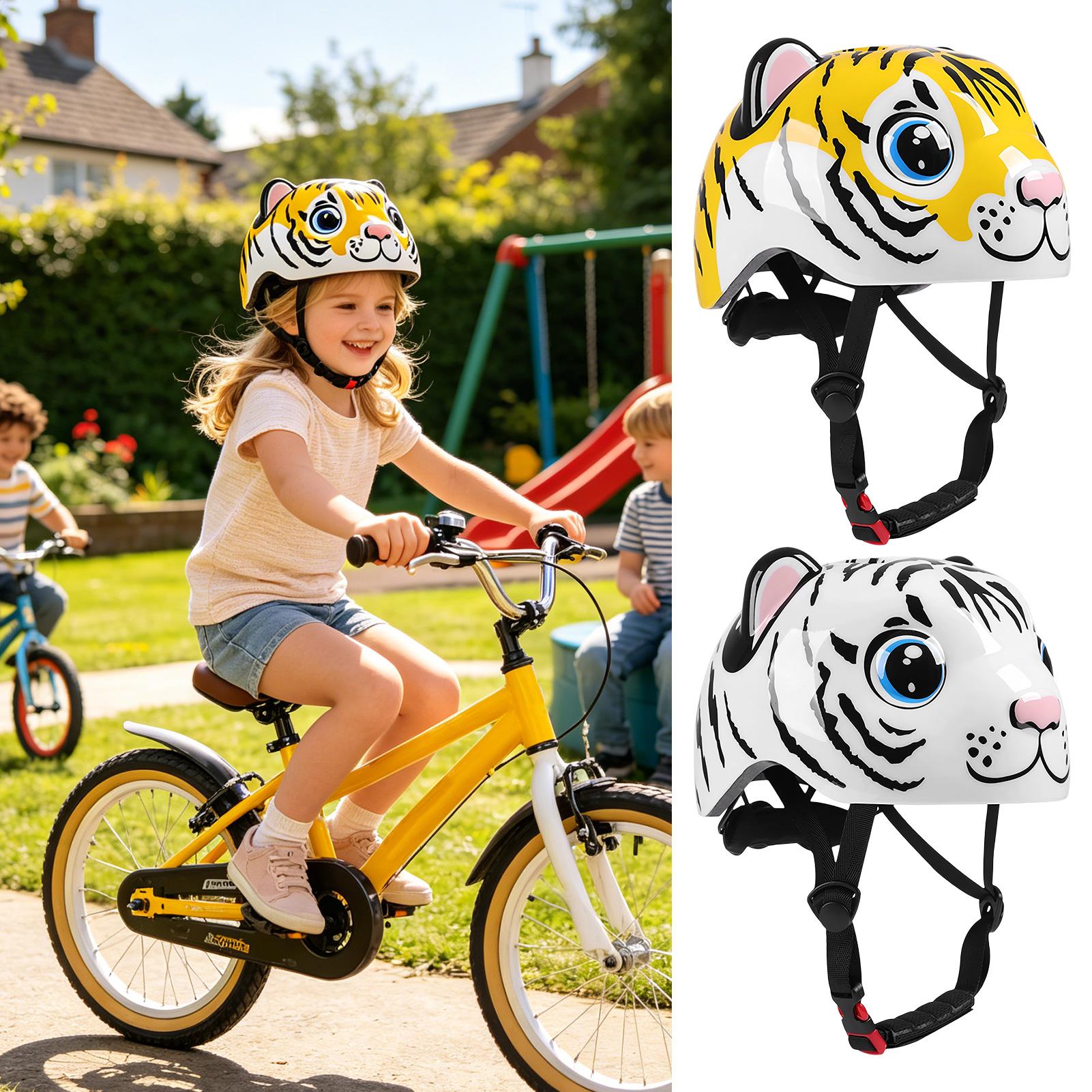 Kids Helmet Tiger Pattern Adju - Cycling Commute Gear 评论和价格