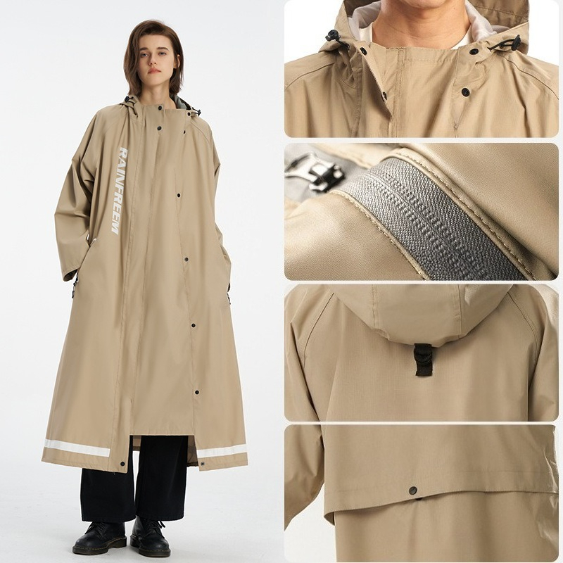 Oversize Single Long Style Rai - Cycling Commute In Rain 评论和价格